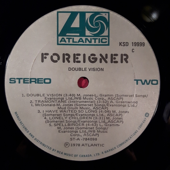 Foreigner - Double Vision - Vinyl LP Record - Picture 4 of 4